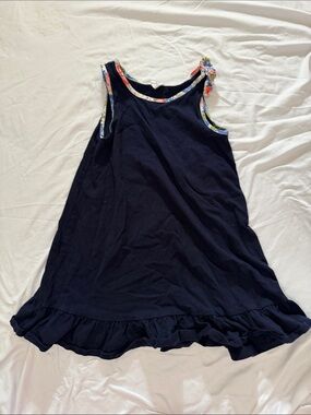 GAP Navy Sleeveless Dress with Floral Trim
